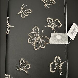 Black Butterfly Embroidered Notebook